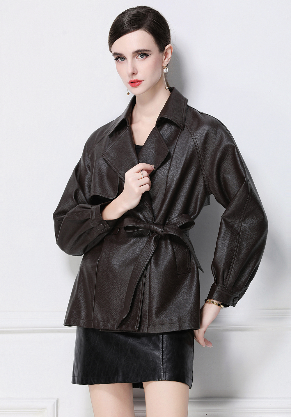 Real shot European station retro matte PU leather punk leather jacket 906 Real shot European station retro matte PU leather punk leather jacket 906