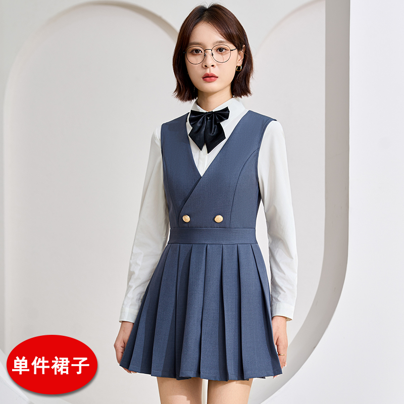 College style commuting versatile sleeveless vest dress for women, 2025 early autumn new design, niche temperament, V-neck skirt College style commuting versatile sleeveless vest dress for women, 2025 early autumn new design, niche temperament, V-neck skirt