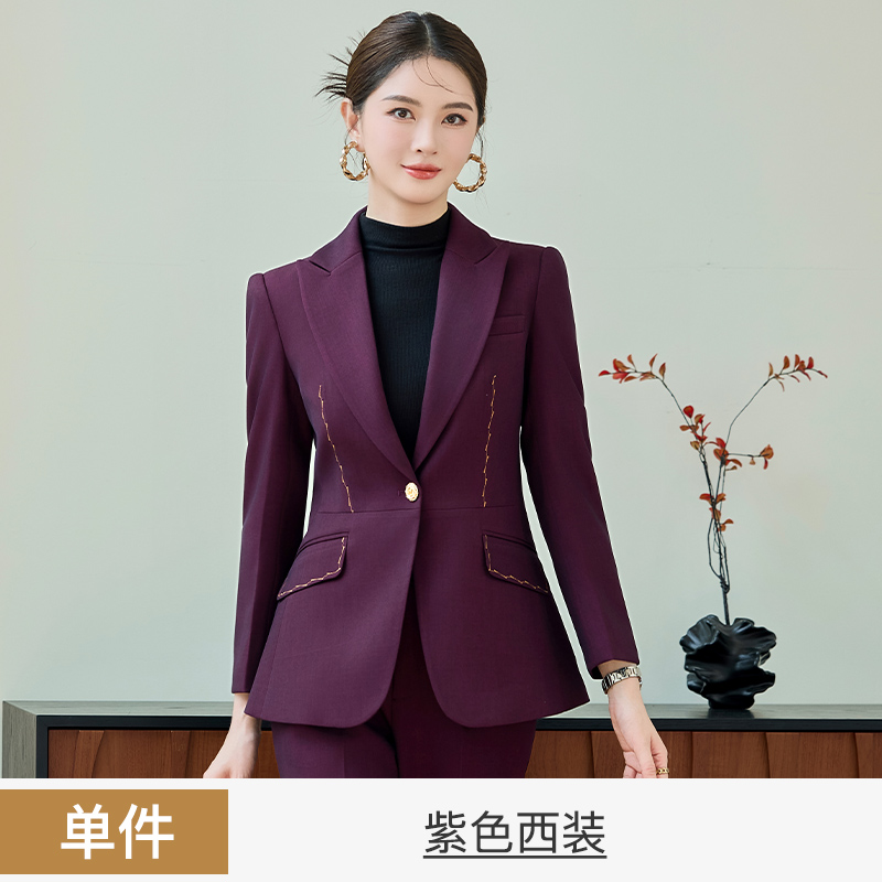 High end professional workwear, suit jacket, women's autumn new style, simple and capable temperament, commuting formal two-piece set High end professional workwear, suit jacket, women's autumn new style, simple and capable temperament, commuting formal two-piece set