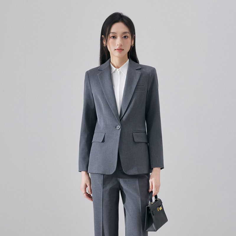 Commuting slim fit one button suit set for women in the autumn of 2025, featuring a slimming and goddess like style commuting mini suit