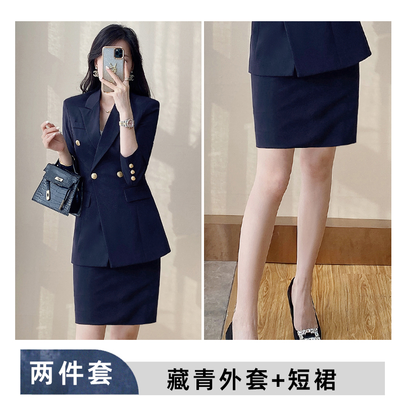Detachable cotton jacket for women's autumn and winter, simple and capable temperament, commuting professional formal suit two-piece set Detachable cotton jacket for women's autumn and winter, simple and capable temperament, commuting professional formal suit two-piece set