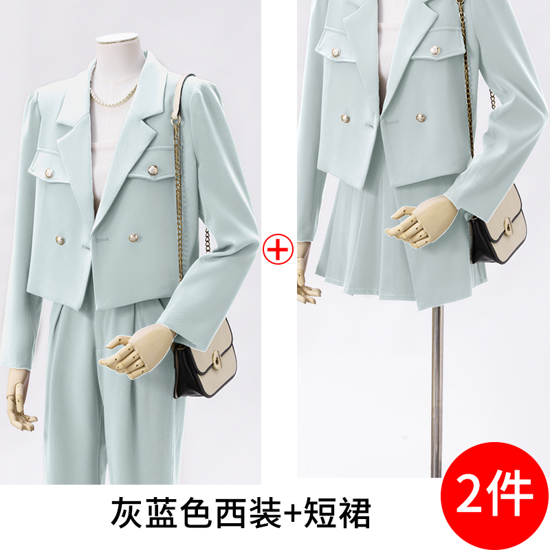 2025 Short Suit Set for Women's Autumn New Fashionable and Simple Style Goddess Style Commuter Professional Suit Coat 2025 Short Suit Set for Women's Autumn New Fashionable and Simple Style Goddess Style Commuter Professional Suit Coat