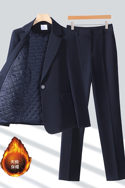 Detachable cotton jacket for women's winter new casual business professional women's work clothes two-piece suit Detachable cotton jacket for women's winter new casual business professional women's work clothes two-piece suit