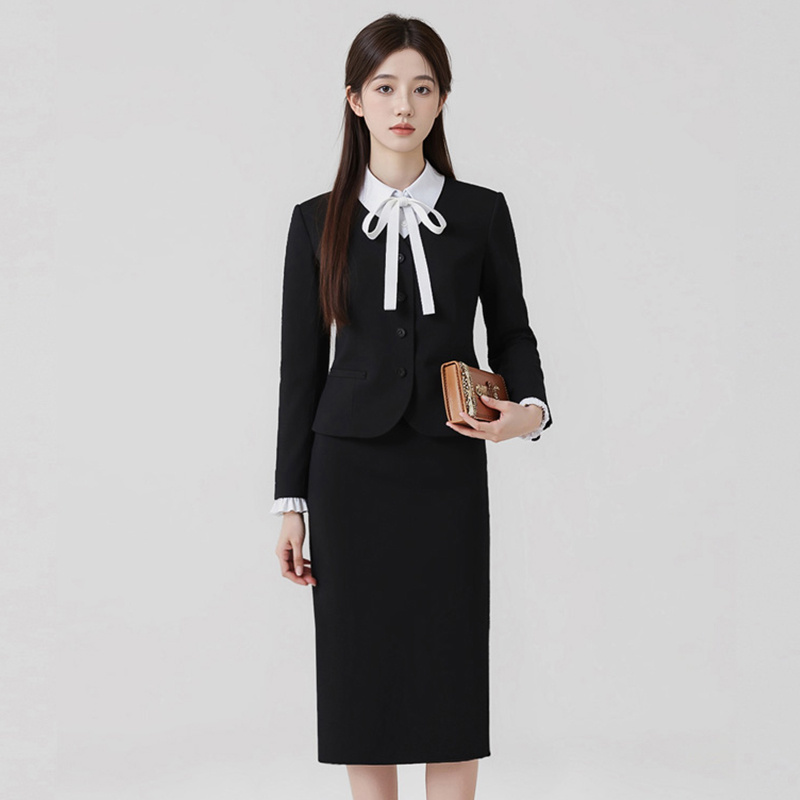 Mingyuan temperament short suit set for women 2025 early autumn new fashion simple commuting formal work clothes