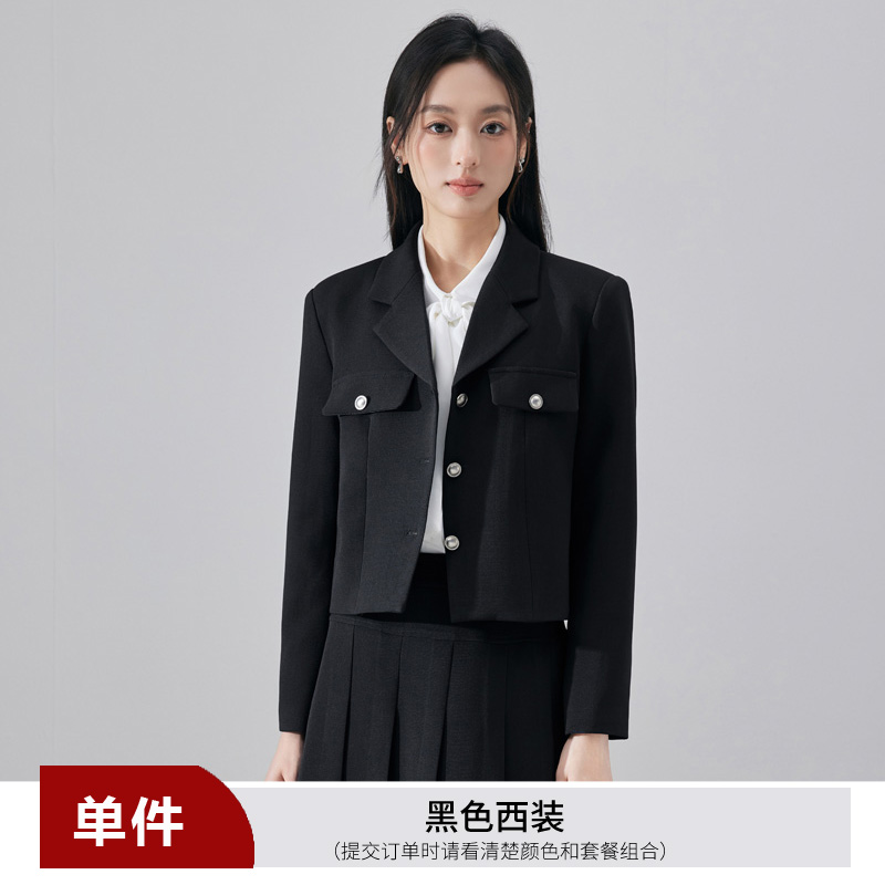 Fashionable and minimalist gray suit jacket for women's autumn design, niche temperament, high-end suit skirt two-piece set Fashionable and minimalist gray suit jacket for women's autumn design, niche temperament, high-end suit skirt two-piece set