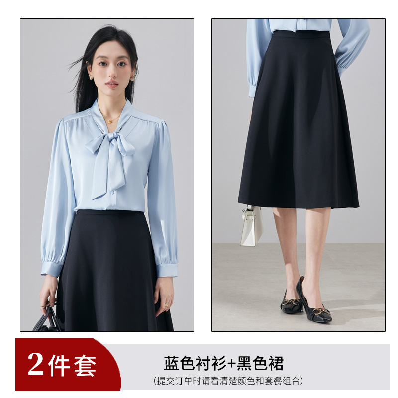 Design sense, temperament, ribbon shirt, small shirt, women's 2025 early autumn fashion, western-style, age reducing OL casual versatile shirt Design sense, temperament, ribbon shirt, small shirt, women's 2025 early autumn fashion, western-style, age reducing OL casual versatile shirt