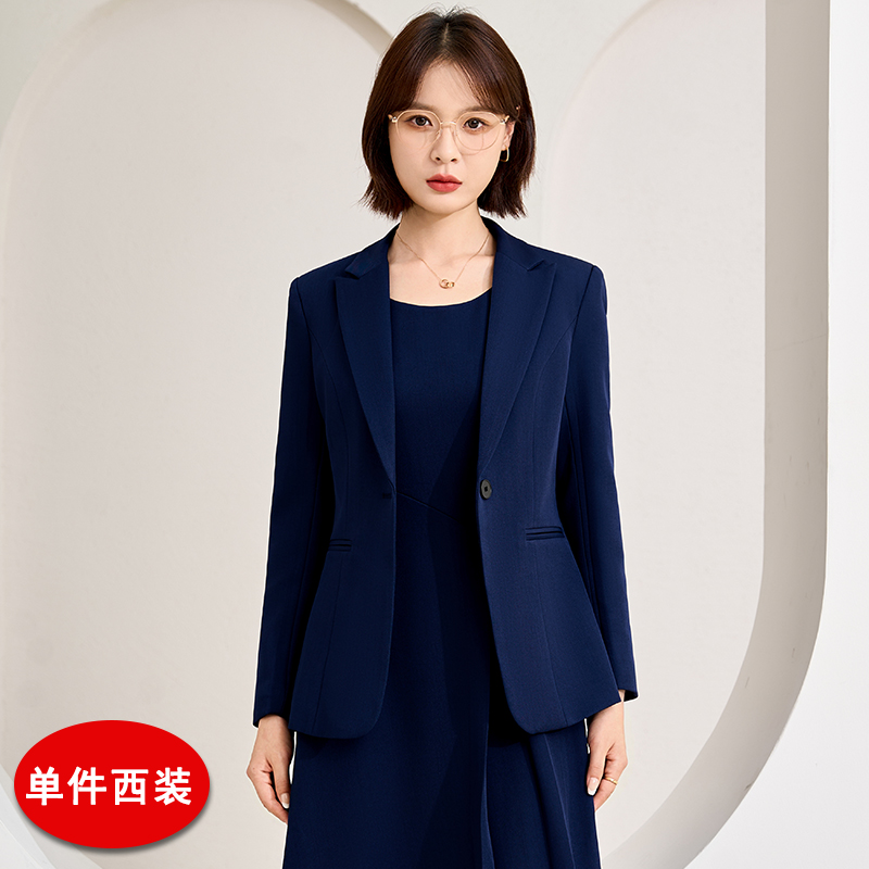Simple temperament long sleeved suit jacket for women 2025 early autumn new slim fit and slimming one button commuting suit set Simple temperament long sleeved suit jacket for women 2025 early autumn new slim fit and slimming one button commuting suit set