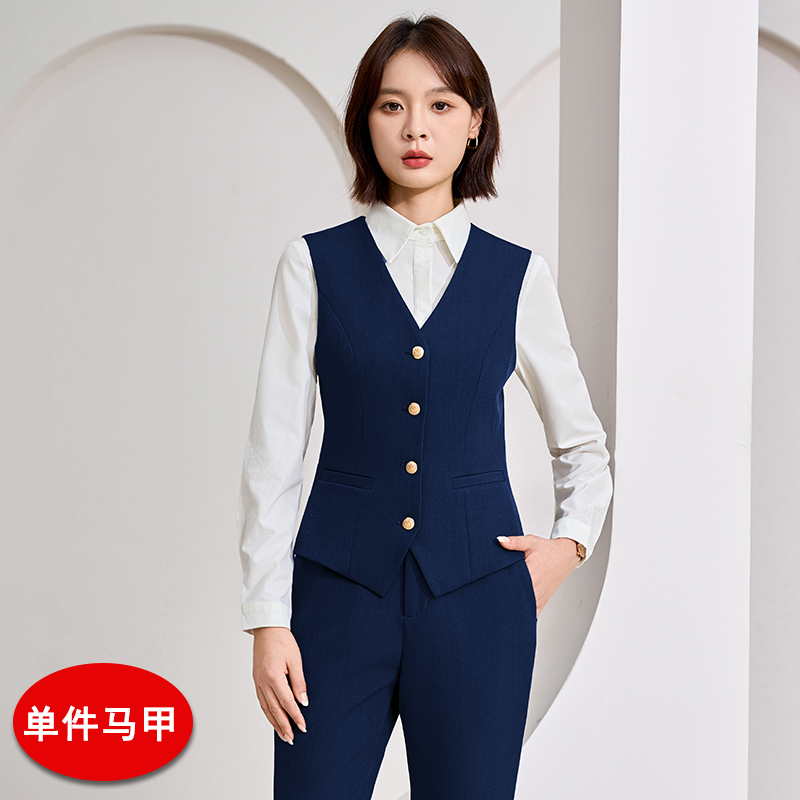 Professional work clothes V-neck vest set for women in autumn 2025, slim fit and slimming commuting formal wear, single breasted vest Professional work clothes V-neck vest set for women in autumn 2025, slim fit and slimming commuting formal wear, single breasted vest