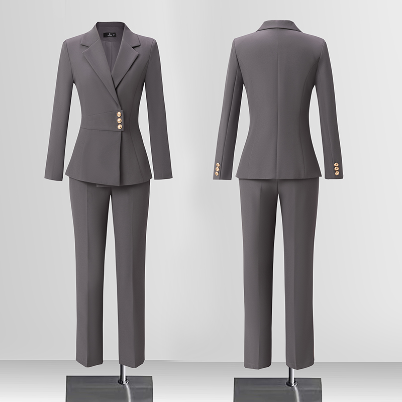Commuting formal suit, professional suit, women's 2025 autumn new style, slim fit, slimming temperament, goddess style long sleeved suit Commuting formal suit, professional suit, women's 2025 autumn new style, slim fit, slimming temperament, goddess style long sleeved suit