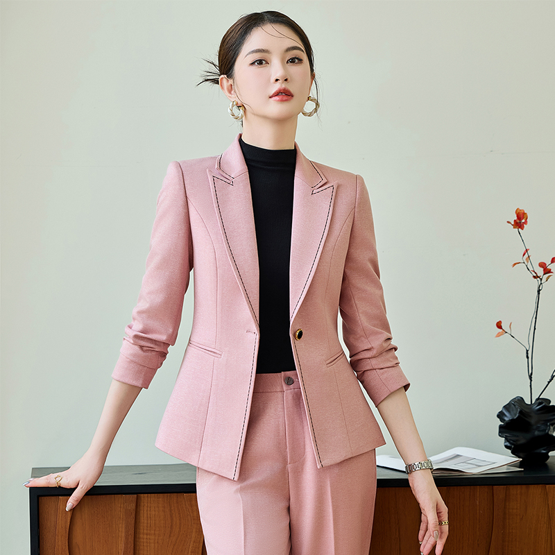 2025 slim fit one button suit set for women's autumn new style, simple and capable temperament, goddess style commuting work clothes