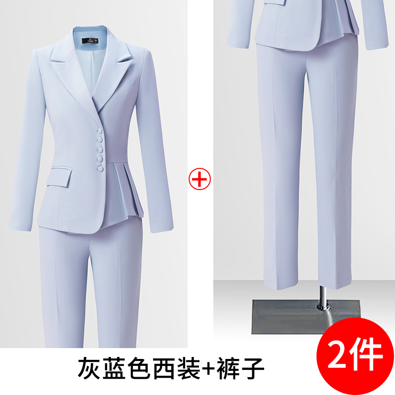 Temperament single breasted suit set for women in the autumn of 2025, with a simple and efficient design, and a niche commuting workwear Temperament single breasted suit set for women in the autumn of 2025, with a simple and efficient design, and a niche commuting workwear