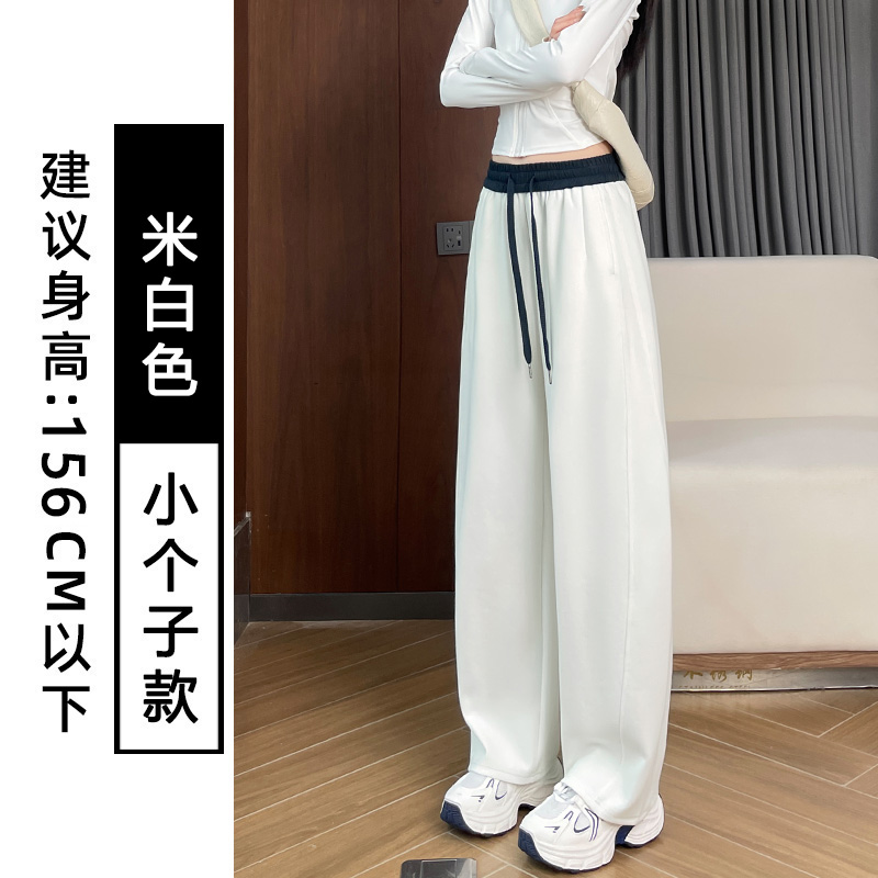 Casual versatile wide leg pants for women in autumn and winter 2025, fashionable and simple temperament, commuting with thick velvet and elastic waistband pants Casual versatile wide leg pants for women in autumn and winter 2025, fashionable and simple temperament, commuting with thick velvet and elastic waistband pants