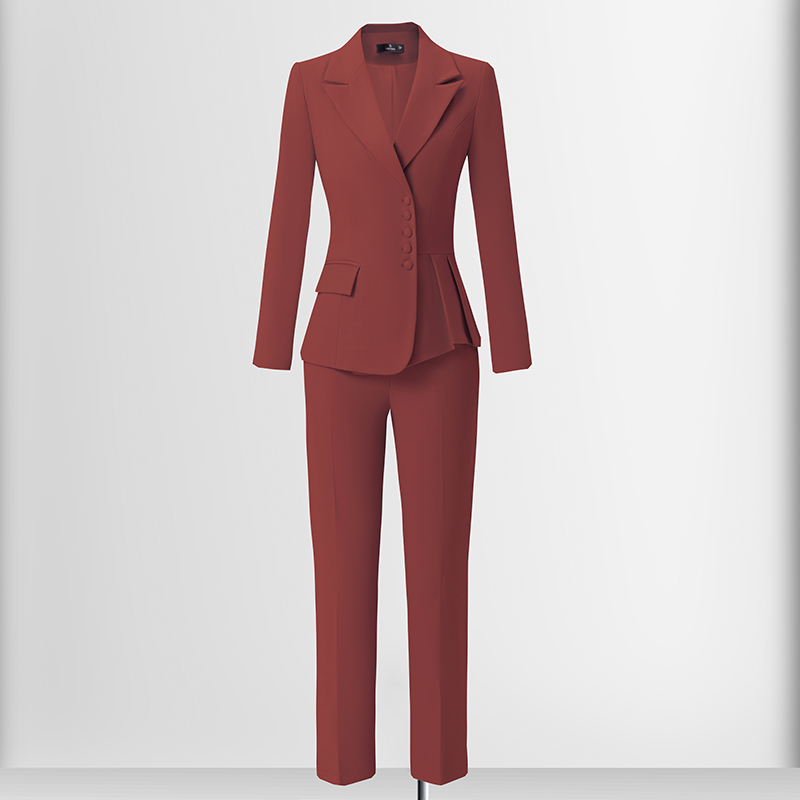 Temperament single breasted suit set for women in the autumn of 2025, with a simple and efficient design, and a niche commuting workwear Temperament single breasted suit set for women in the autumn of 2025, with a simple and efficient design, and a niche commuting workwear