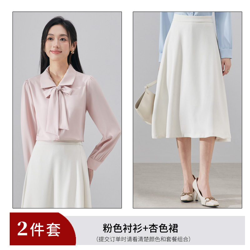 Design sense, niche temperament, ribbon shirt, dress, women's autumn new style, fashionable, simple, western-style, age reducing versatile shirt Design sense, niche temperament, ribbon shirt, dress, women's autumn new style, fashionable, simple, western-style, age reducing versatile shirt