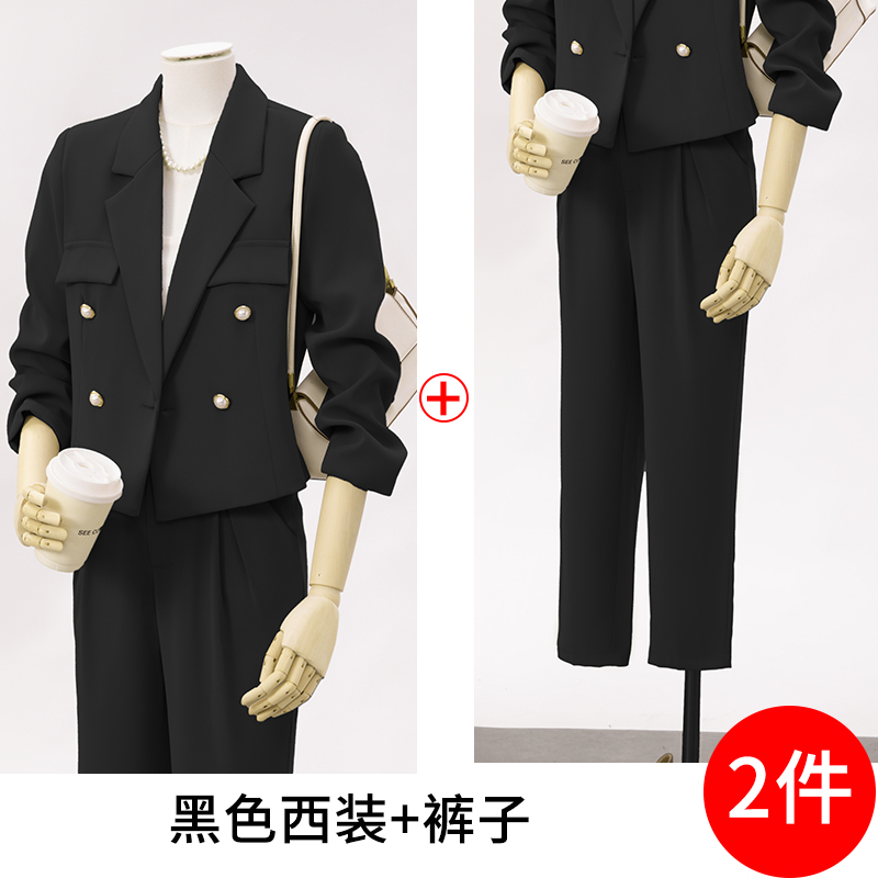 Fashion Korean version short suit for women 2025 early autumn new style simple and capable temperament commuting short suit Fashion Korean version short suit for women 2025 early autumn new style simple and capable temperament commuting short suit