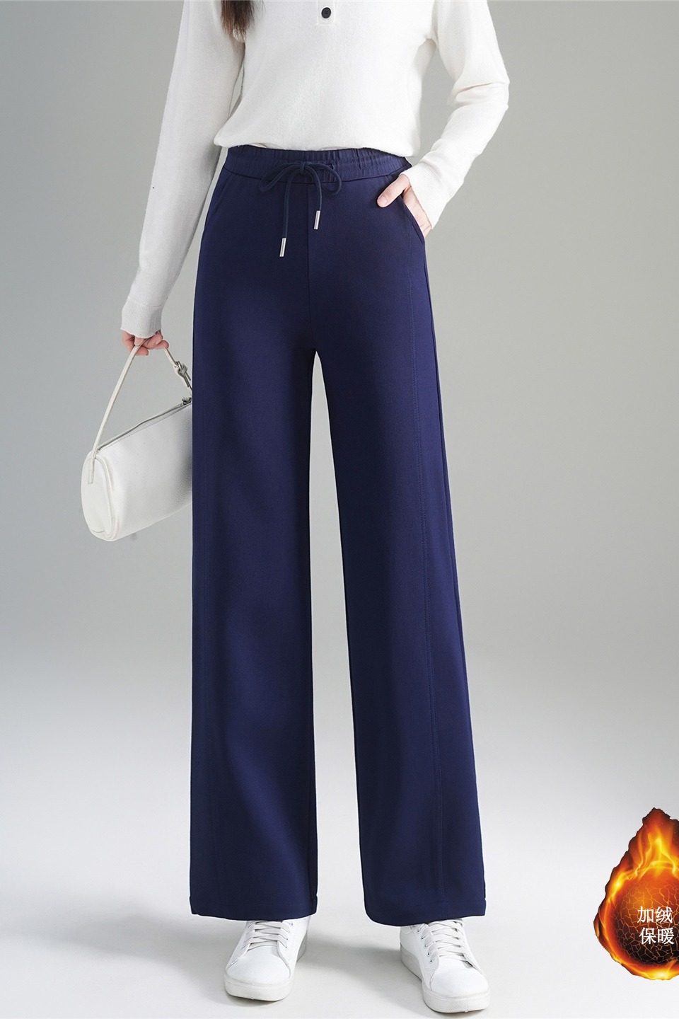 2025 autumn and winter new short cropped pants for women, fashionable and simple temperament, with thick velvet and warm casual pants 2025 autumn and winter new short cropped pants for women, fashionable and simple temperament, with thick velvet and warm casual pants