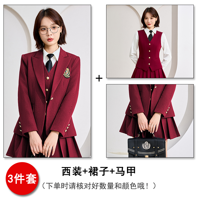 Grey suit vest skirt three piece set professional women's clothing 2025 early autumn simple and capable temperament college style suit Grey suit vest skirt three piece set professional women's clothing 2025 early autumn simple and capable temperament college style suit