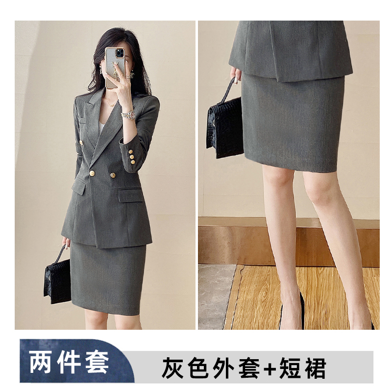 Detachable cotton jacket for women's autumn and winter, simple and capable temperament, commuting professional formal suit two-piece set Detachable cotton jacket for women's autumn and winter, simple and capable temperament, commuting professional formal suit two-piece set