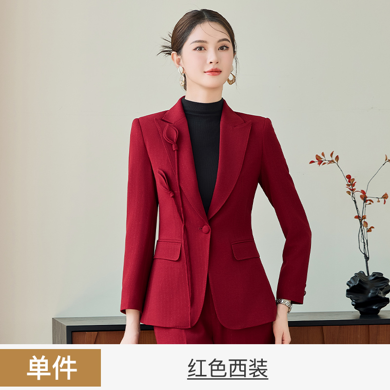 High end long sleeved suit jacket with a sense of design, women's 2025 autumn outfit new style, simple and capable temperament, slim fit suit set High end long sleeved suit jacket with a sense of design, women's 2025 autumn outfit new style, simple and capable temperament, slim fit suit set