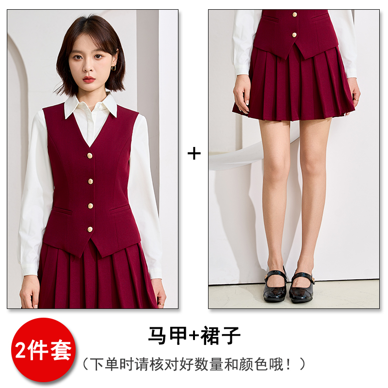 2025 high-end single breasted vest set for women's autumn slimming and slimming commuting formal wear, with a V-neck vest as the base layer 2025 high-end single breasted vest set for women's autumn slimming and slimming commuting formal wear, with a V-neck vest as the base layer