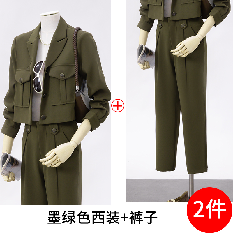2025 autumn short suit set, women's unique design, niche temperament, goddess style commuting professional work clothes 2025 autumn short suit set, women's unique design, niche temperament, goddess style commuting professional work clothes