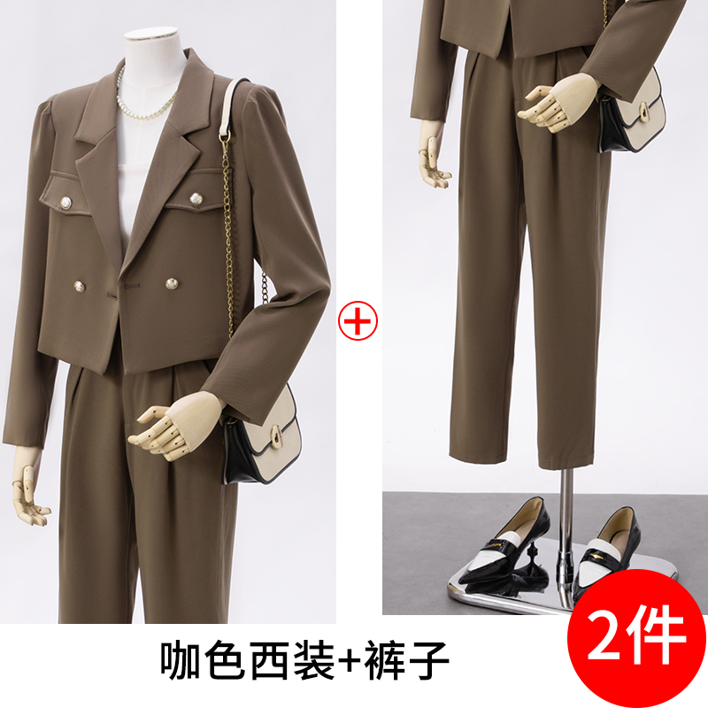 2025 Short Suit Set for Women's Autumn New Fashionable and Simple Style Goddess Style Commuter Professional Suit Coat 2025 Short Suit Set for Women's Autumn New Fashionable and Simple Style Goddess Style Commuter Professional Suit Coat