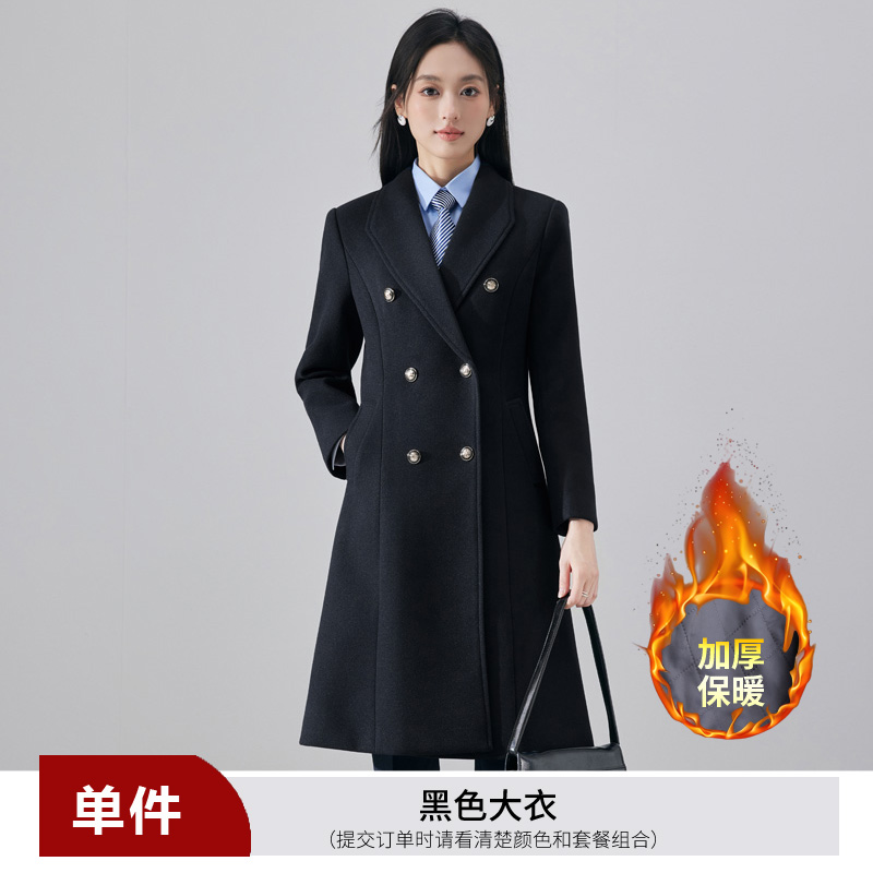 Woolen coat for women's autumn and winter 2025 new fashion style goddess style commuting mid length professional jacket Woolen coat for women's autumn and winter 2025 new fashion style goddess style commuting mid length professional jacket