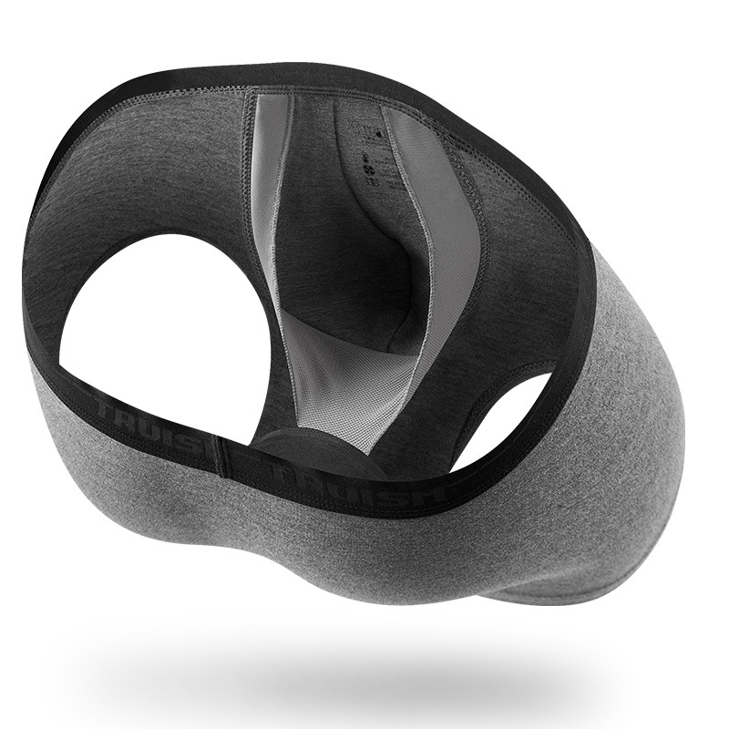 Ali Hu underwear men's Modal shorts men's mid waist U-shaped design flat corner pants men's anti slip four corner pants