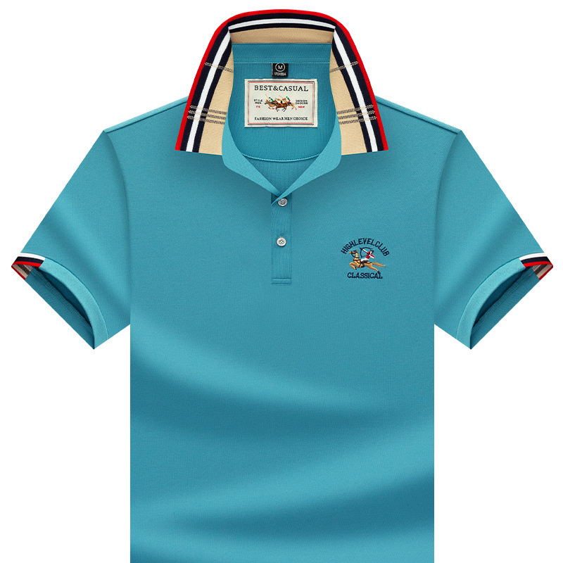 Paul brand men's short sleeved men's T-shirt, summer loose and breathable oversized casual lapel T-shirt POLO shirt