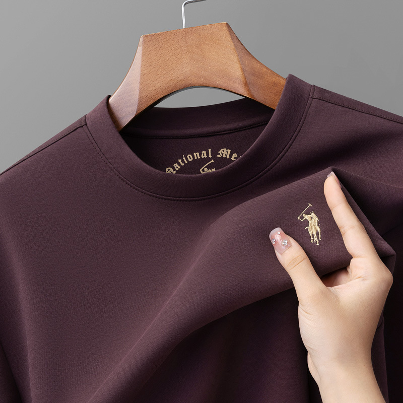 Spring and Autumn Round Neck Hoodie for Men, Paul's Business Casual T-shirt, Autumn Embroidered Big Horse Logo Hoodie, Couple's Hoodie