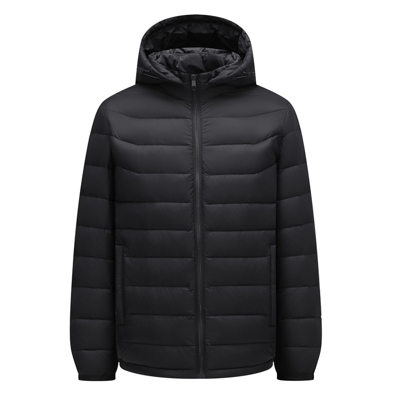 Down jacket lightweight down jacket for middle-aged and young men in autumn and winter, new men's warm down jacket with detachable cap